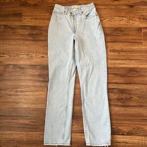 Abercrombie & Fitch 90s Straight Jeans High Rise Light Denim Curve Love Women 25